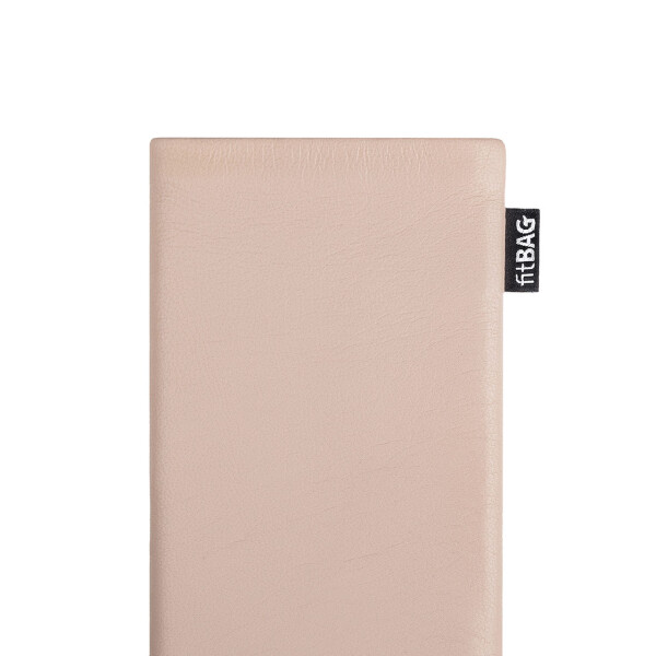 fitBAG Beat Beige    custom tailored nappa leather sleeve with integrated MicroFibre lining
