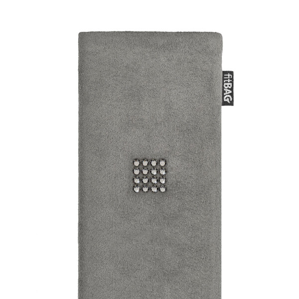 fitBAG Pop Classic Gray Tile    custom tailored Alcantara® sleeve with Swarovski® Crystals