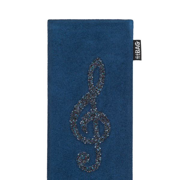 fitBAG Pop Classic Blue Clef    custom tailored Alcantara® sleeve with Swarovski® Crystals