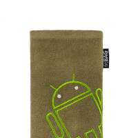 fitBAG Classic Khaki Stitch Android Light    custom tailored nappa leather sleeve with integrated MicroFibre lining