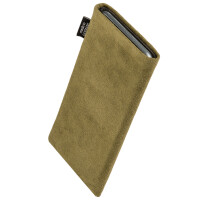 fitBAG Classic Khaki Stitch Android Light    custom tailored nappa leather sleeve with integrated MicroFibre lining