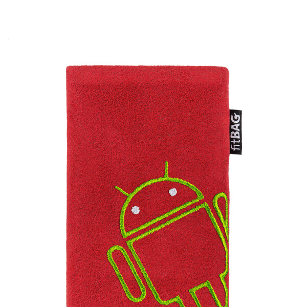 fitBAG Classic Red Stitch Android Light    custom tailored nappa leather sleeve with integrated MicroFibre lining
