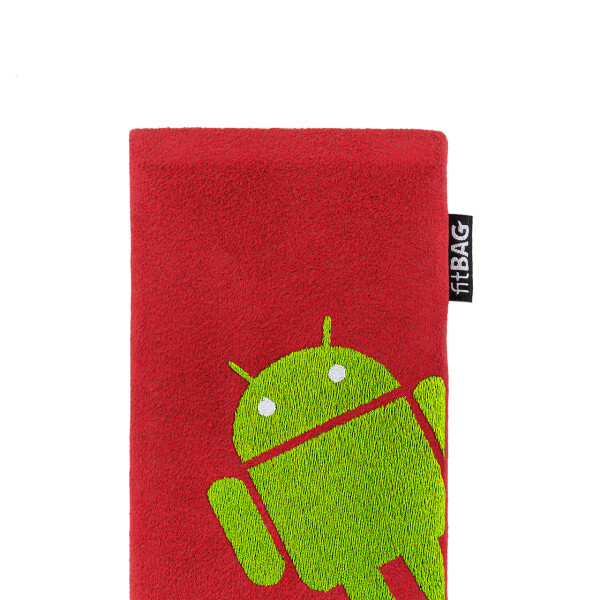 fitBAG Classic Red Stitch Android Full    custom tailored nappa leather sleeve with integrated MicroFibre lining