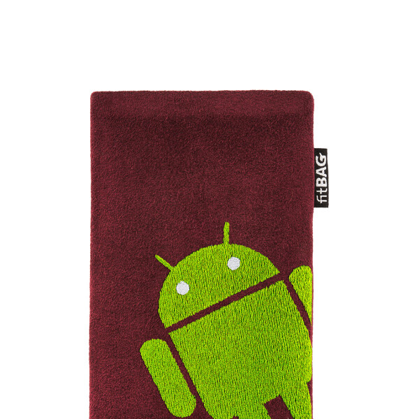fitBAG Classic Burgundy Stitch Android Full    custom tailored nappa leather sleeve with integrated MicroFibre lining