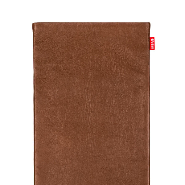 fitBAG Beat Cognac    custom tailored nappa leather tablet sleeve with integrated MicroFibre lining