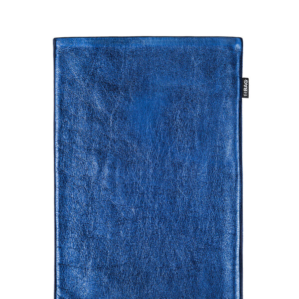 fitBAG Groove Blue    custom tailored nappa leather tablet sleeve with integrated MicroFibre lining
