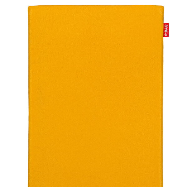 fitBAG Beat Yellow    custom tailored nappa leather notebook sleeve with integrated MicroFibre lining