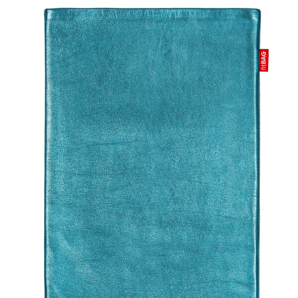 fitBAG Groove Turquoise    custom tailored nappa leather notebook sleeve with integrated MicroFibre lining