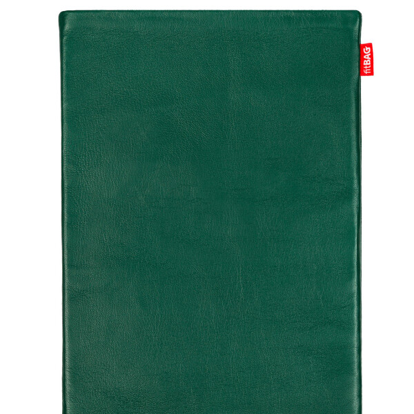 fitBAG Beat Emerald    custom tailored nappa leather notebook sleeve with integrated MicroFibre lining