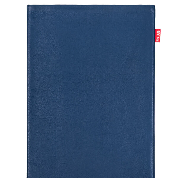 fitBAG Beat Blue    custom tailored nappa leather notebook sleeve with integrated MicroFibre lining