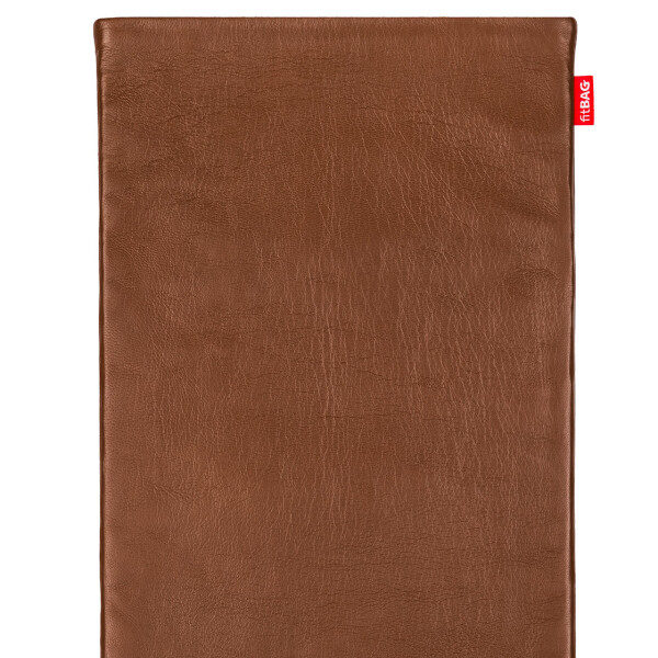 fitBAG Beat Cognac    custom tailored nappa leather notebook sleeve with integrated MicroFibre lining