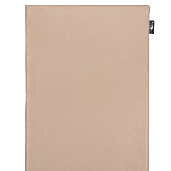 fitBAG Beat Beige    custom tailored nappa leather notebook sleeve with integrated MicroFibre lining