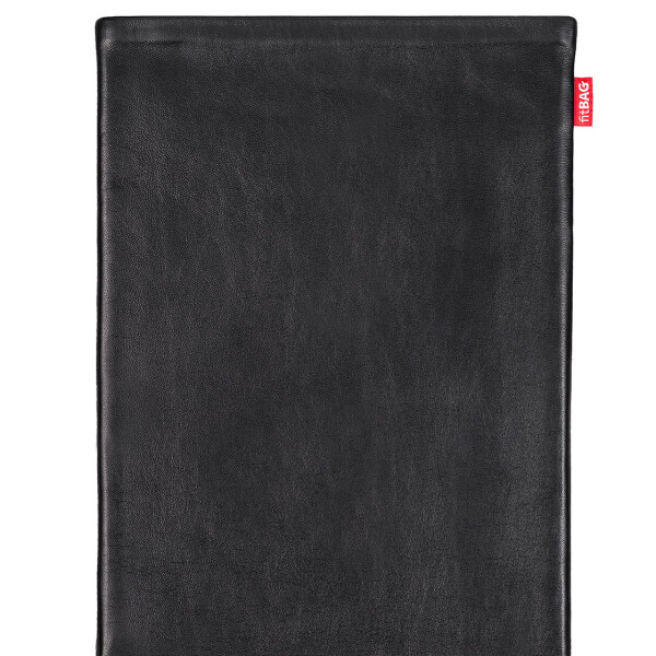 fitBAG Beat Black    custom tailored nappa leather notebook sleeve with integrated MicroFibre lining