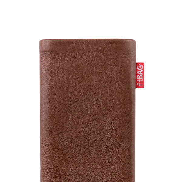 fitBAG Beat Cognac    custom tailored nappa leather sleeve with integrated MicroFibre lining