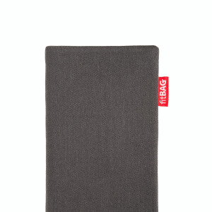 fitBAG Jive Blau Handytasche Tasche aus Textil-Stoff mit Microfaserinnenfutter für Sony Xperia XZ1 Compact Made in Germany Hülle mit Reinigungsfunktion