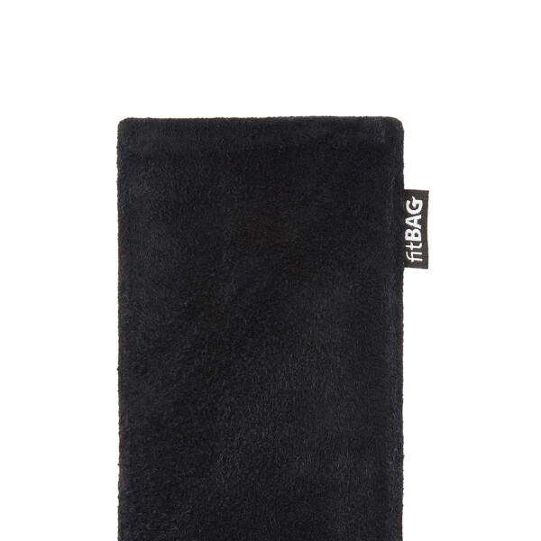 fitBAG Fusion Nappa Suede Leather Black    custom tailored fine suit sleeve with integrated MicroFibre lining