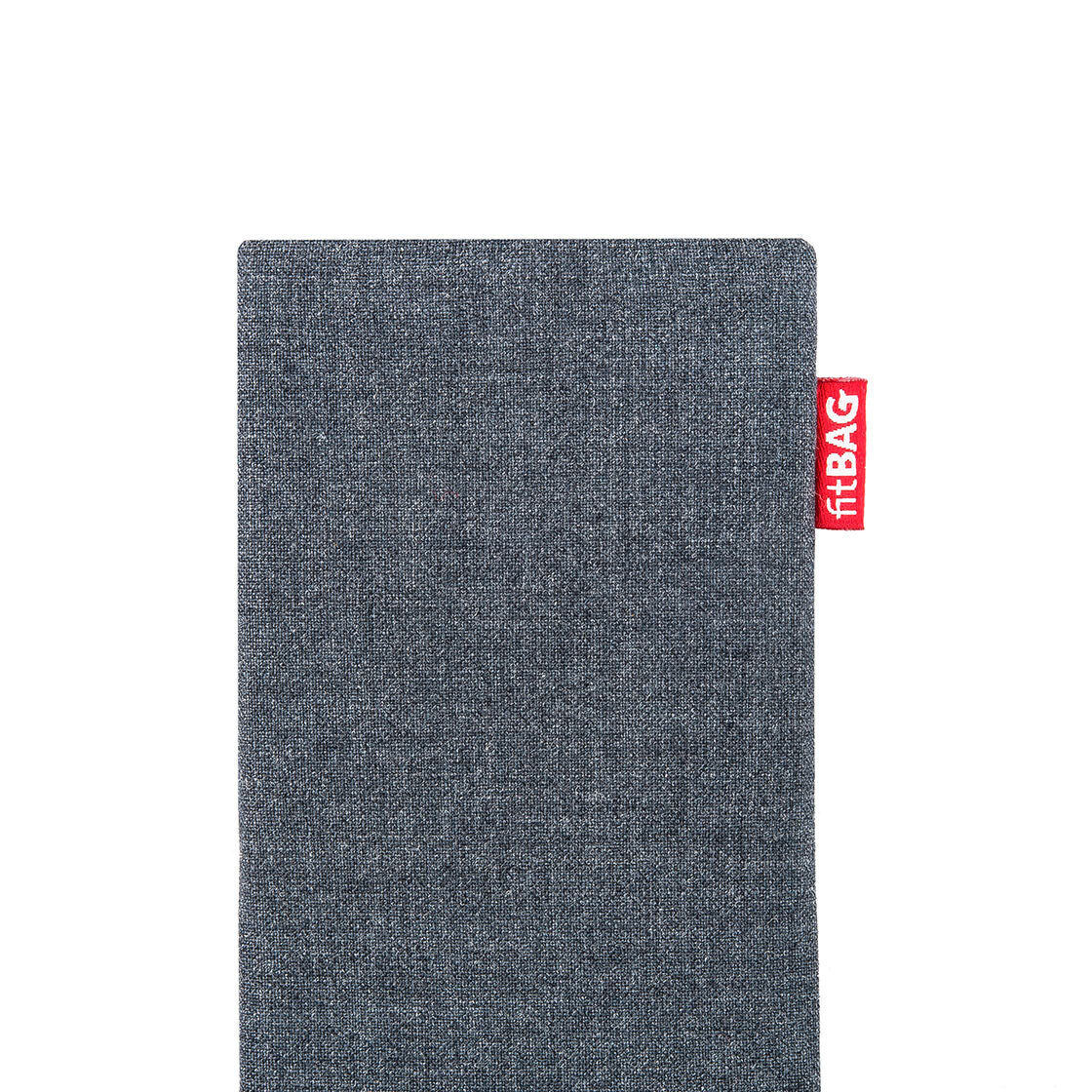 Hülle mit Reinigungsfunktion Mi 6X fitBAG Jive Grau Handytasche Tasche aus Textil-Stoff mit Microfaserinnenfutter für Xiaomi Mi A2 Made in Germany