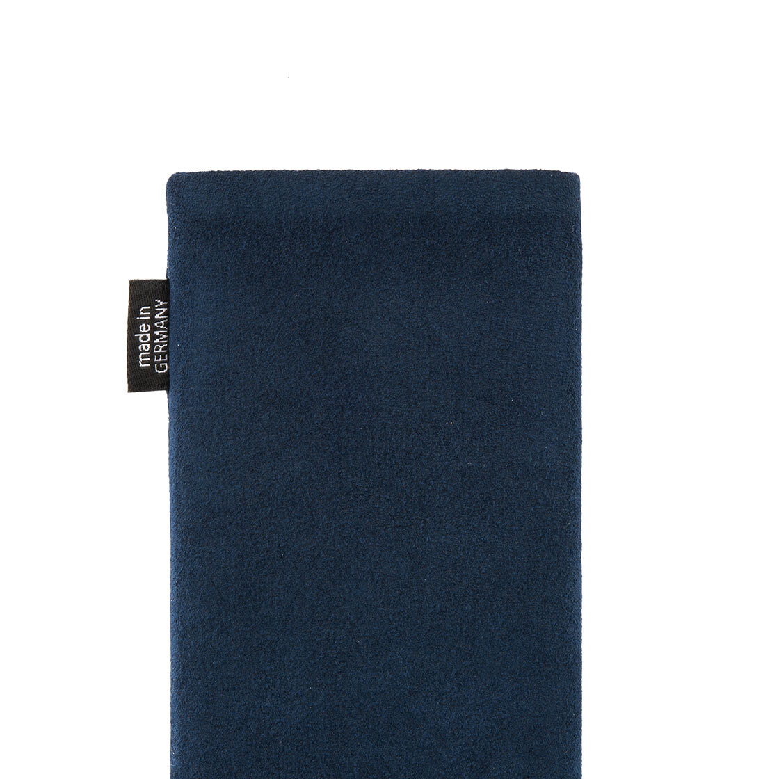 Made in Germany Hülle mit Reinigungsfunktion fitBAG Classic Blau Handytasche Tasche aus original Alcantara mit Microfaserinnenfutter für Huawei P40 Pro 