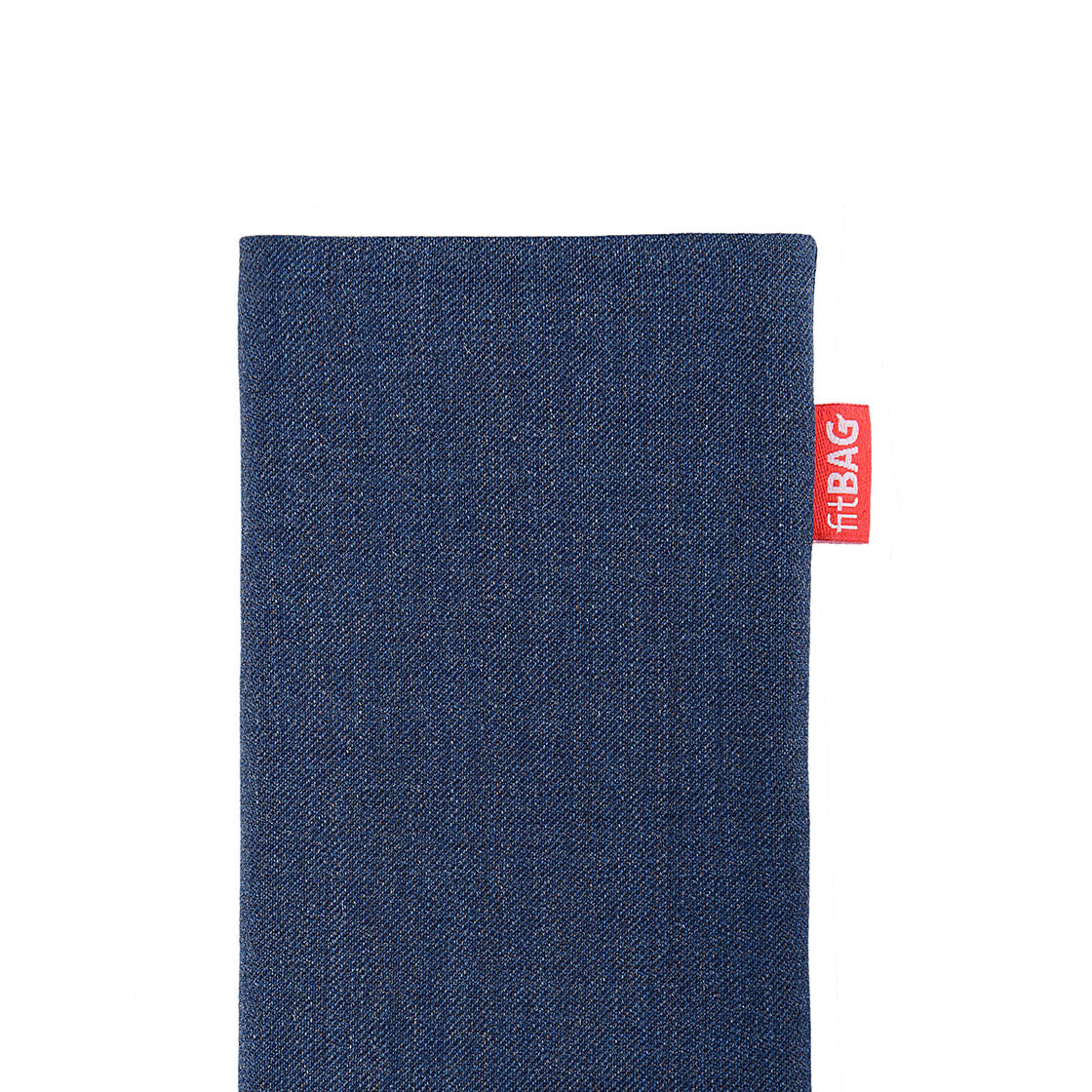 fitBAG Jive Blau Handytasche Tasche aus Textil-Stoff mit Microfaserinnenfutter für Sony Xperia XZ1 Compact Made in Germany Hülle mit Reinigungsfunktion